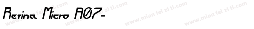 Retina Micro A07字体转换
